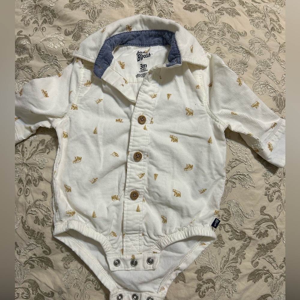Baby Bodysuit with Bear Print